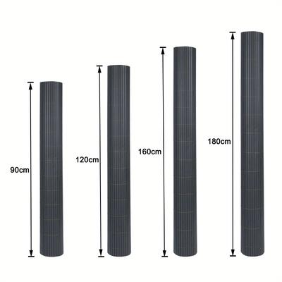 TEMU 80 -200cm High Pvc Privacy Screen W-shaped Privacy Fence Balcony Privacy Screen With Cable Ties Suitable For Garden Yard
