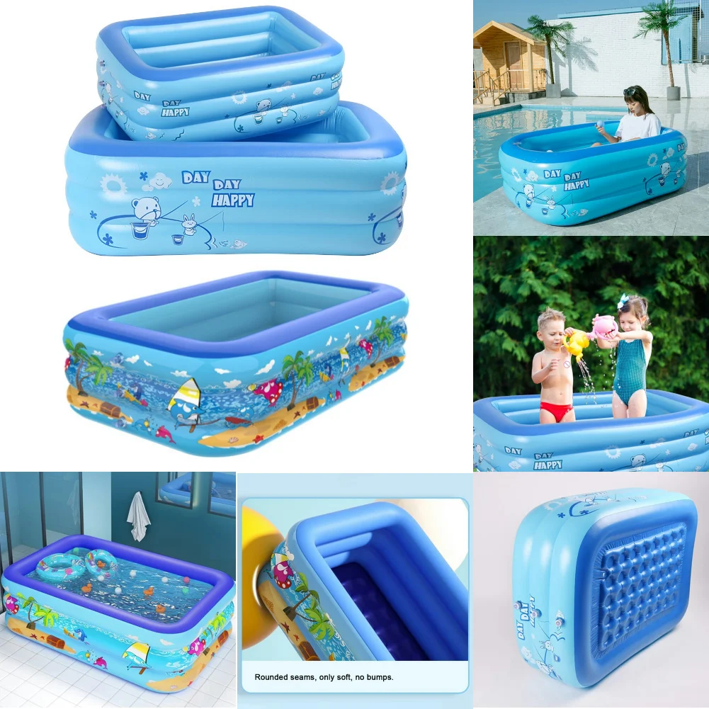 Aufblasbares Schwimmbad Familie Erwachsener aufblasbarer Pool Kinder Baby Schwimmbäder Sommer Indoor Outdoor Partyspielzeug für Familie