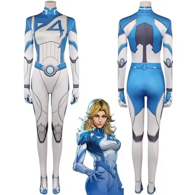 Rivals Fantastic Fourth Susan Storm Cosplay Damen Herren Overall Kostüm Unsichtbare Dame Fantastische Verkleidung Halloween Karneval Anzug Image