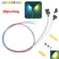 20 pz/borsa faretto a Led modello 1:87 scala Ho lampada per cartelloni pubblicitari per esterni luce di costruzione modello fai da te