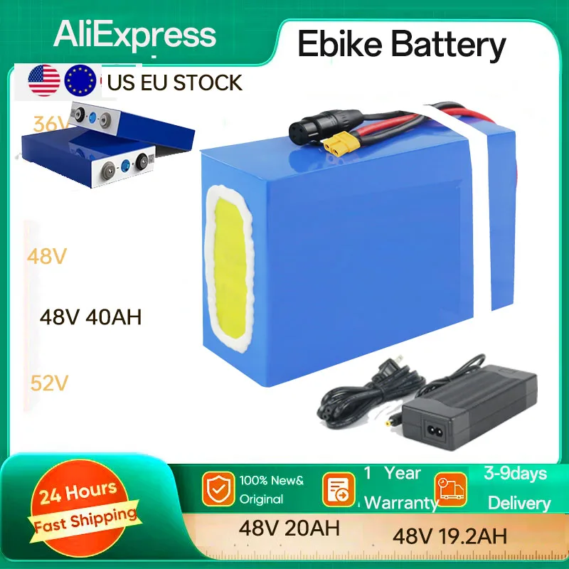 48V 20AH E-Scooter Akku PVC 60V 25AH Wiederaufladbarer Akku mit 4A Ladegerät für Elektroroller 1500W 2000W 3000W Image