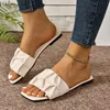 Sommer Hausschuhe für Frauen Flip-Flops Wohnungen Neue Plissee Koreanische Hausschuhe Frauen Sandalen Grün Slip auf Schuhe Plus Größe 35-43