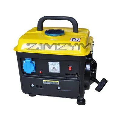 Upgrade 220V 750W EU Small Generator Mini Gasoline Generator Mini Portable Household Silent Manual Generator