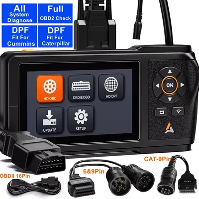 ANCEL HD430 Heavy Duty Truck Scanner Diesel Truck Diagnostic For Cummins Caterpillar Full System Check DPF Regen Reset