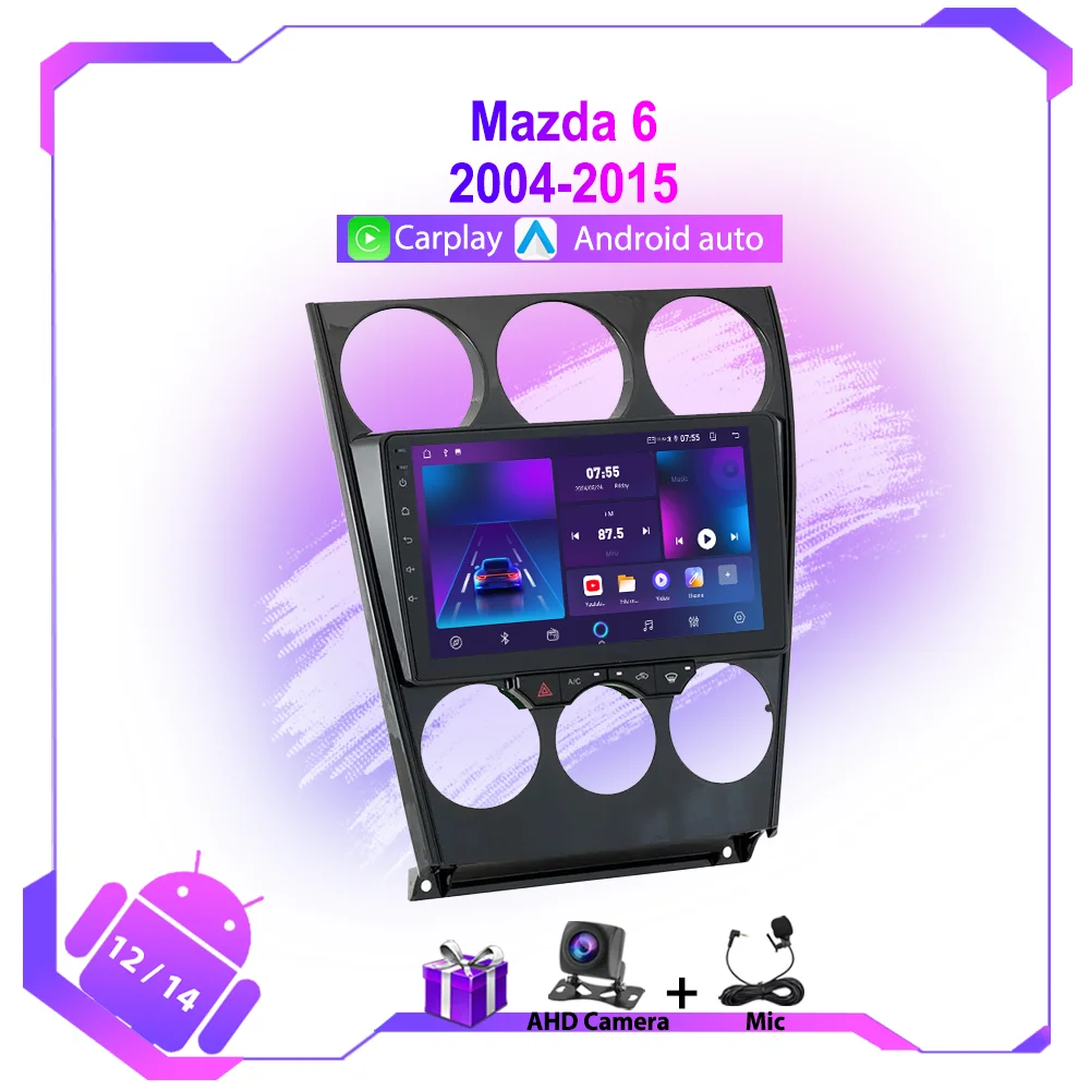 Android Auto Radio Für Mazda 6 2004-2015 Navigation GPS Android Auto Stereo Wifi 4G Multimedia Video Player BT carplay IPS Bildschirm Image