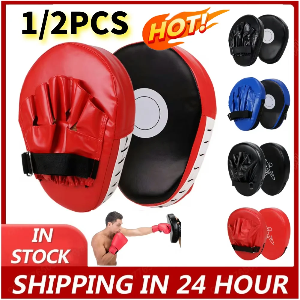 Gebogenes Boxhandziel, PU-Leder, gebogene Stanzhandschuhe, atmungsaktive Boxhandschuhe, Kickboxen-Pads für Kampfsporttraining Image