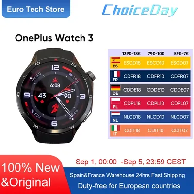 OnePlus Watch 3 SmartWatch Global Version Wear OS von Google 1,5 Zoll LTPO A0MOLED Display 5 Tage Akkulaufzeit 60S Health Check-In GPS