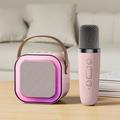 Microfono wireless K12, altoparlante Bluetooth, karaoke, impianto stereo Hi-Fi, luci a LED per feste all'aperto in casa