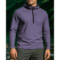 Per uomo Felpa con cappuccio Felpa Polo cima dell'escursionismo Manica Lunga Felpa con Cappuccio Maglietta Top Esterno Asciugatura Rapida Leggero Traspirante Zip a un quarto Poliestere Nero Bianco