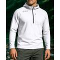 Per uomo Felpa con cappuccio Felpa Polo cima dell'escursionismo Manica Lunga Felpa con Cappuccio Maglietta Top Esterno Asciugatura Rapida Leggero Traspirante Zip a un quarto Poliestere Nero Bianco
