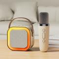 Microfono wireless K12, altoparlante Bluetooth, karaoke, impianto stereo Hi-Fi, luci a LED per feste all'aperto in casa