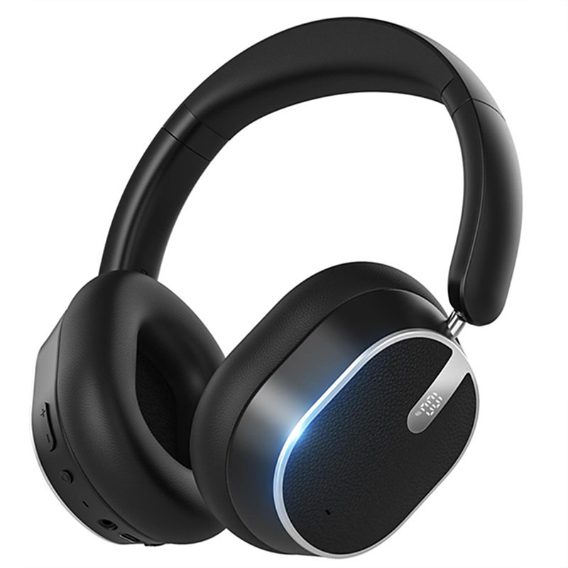 Hybrid Active Noise Cancelling Headphones Wireless Over Ear Bluetooth Headphones Foldable Wireless Headset 60H Playtime Hi-Res Audio Deep Bass Memory Foam Ear Cups Perfect for Travel Office