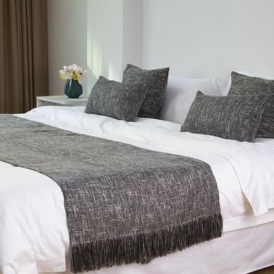 Bed Runner Bed Scarf, Linen Textured Decorative Bed Scarf for Home Hotel Bedspreads Scarves Protection Modern Solid Bed Runner for Foot of Bed Home Bedroom Bedding Decoration
