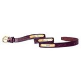 Tory Leather Stitched Pattern Belt - 30 - Havana - 3/4" - Smartpak