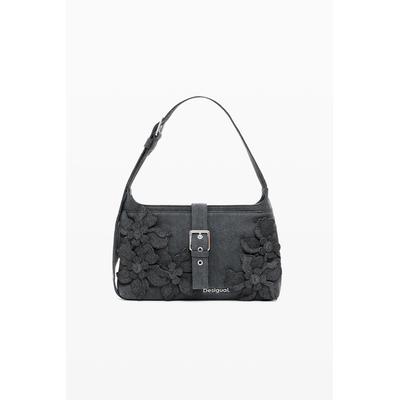 Medium bag with flower appliqués