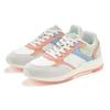 Sneaker LASCANA "Schnürschuh, Halbschuh, Freizeitschuh", Damen, Gr. 38, orange (grau, koralle), Obermaterial: 50% Textilmaterial, 25% Rindsleder, 15% Nylon, 10% Lederimitat. Futter: 100% Textilmaterial. Decksohle: 100% Textilmaterial. Laufsohle:...