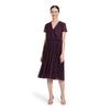 Cocktailkleid VERA MONT "Vera Mont Cocktailkleid mit Plissee", Damen, Gr. 48, Normalgrößen, lila, lila, Obermaterial: 100% Polyester. Futter: 100% Polyester., elegant, loose fit kurz, V-Ausschnitt, Kleider