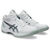Hallenschuh ASICS "GEL-TASK MT 4", Gr. 46,5, weiß, tranquil teal, Synthetik, sportlich, Schuhe, für Hallensport