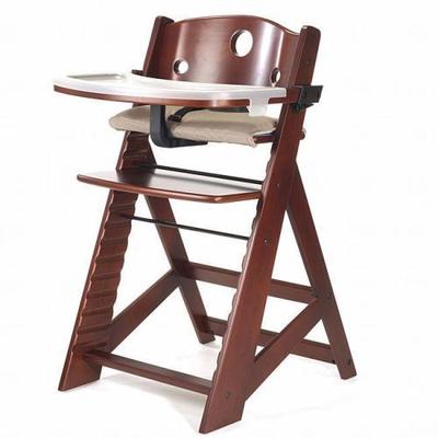 Keekaroo Height Right High Chair with Feeding Tray - Mahogany