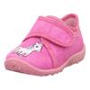 Hausschuh SUPERFIT "SPOTTY WMS: Mittel", Kinder, Gr. 22, pink (pink einhorn), Baumwolle, casual, Schuhe, Kindergartenschuh mit Klettverschluss, Größenschablone zum Download
