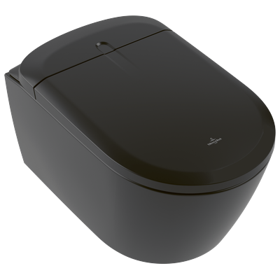 Villeroy & Boch Dusch-WC Supreo Select ViClean V16EN3 612x384x424mm ov Pure Black CeramicPlus V16EN3R7 Image