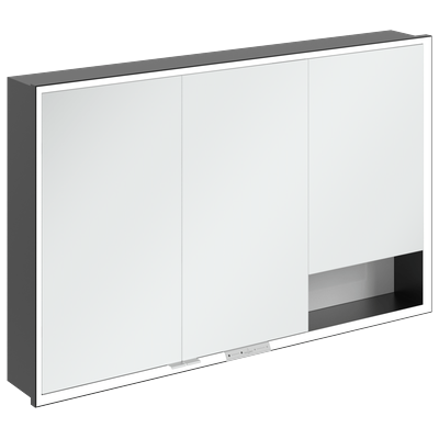 Villeroy & Boch Einbau-Spiegelschrank My View+ B48212 1200x750x167mm m. Bel. Brilliant White B48212VE Image