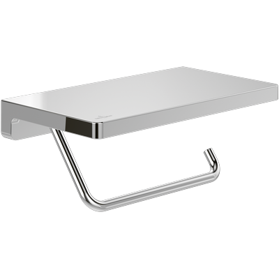 Villeroy & Boch T-Papierhalter m Abl Elements - Striking 200x110x79mm BrushedNickelMatt TVA15202300064 Image