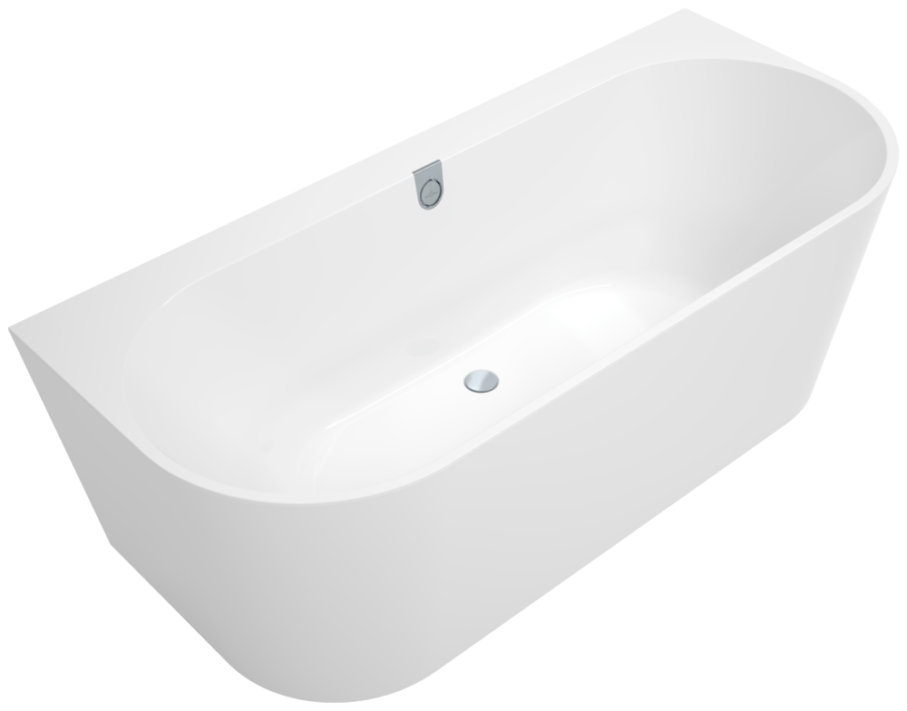 Villeroy & Boch Vorwand-Badewanne Oberon 2.0 Vorwand-Badewanne m. Sys AE TP1 Zul. Weiss Alpin UAE180OBRSB1V01 Image