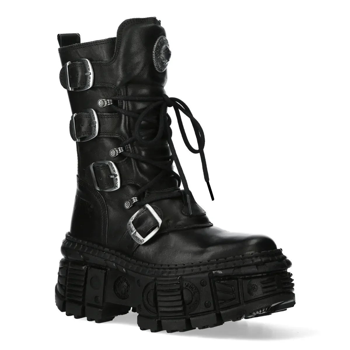 Herrenmode Echtes Leder Motorradstiefel Schlangenmuster Goth Schädel Punk Neue Mittelkalb Dicke Sohle Western Cowboystiefel Metall