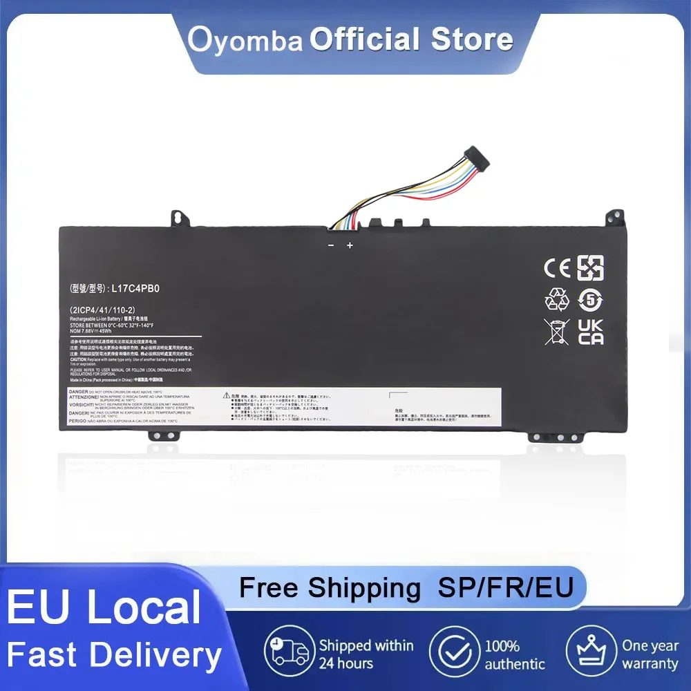 Oyomba 45Wh L17C4PB0 Laptop-Akku für Lenovo IdeaPad Flex 6-14IKB 6-14ARR IdeaPad 530S-14ARR 530S-14IKB 530S-15IKB 530-14ARR Image