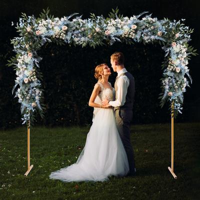 TEMU Square Metal Wedding Venue Backdrop Arch Stand Romantic Decoration Reusable Rack Wedding Arch Suitable For , Easy To Assemble 6..6 Foot Arch Metal For Wedding Decoration (gold)