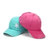 6 farben frauen Distressed Hohe Pony Kappe Mit Glitter Star Sommer Mesh Ball Kappe Weibliche Mode HIp Hop Hüte casual Einstellbar