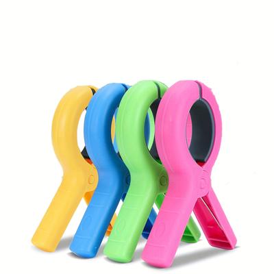 TEMU Large Beach Towel Clips, Suitable For Beach Chairs 5.1 Inches, Pack Of 4 Towel Clamps, Suitable For Loungers And Pools, Large Size In , Clothes Pins Image