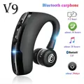 Auricolari wireless Cuffie Bluetooth One Ear V9 TWS Ganci auricolari in-ear HiFi Mini chiamate per auto vivavoce Cuffie con microfono