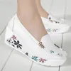 Neue frauen Aus Echtem Leder Plattform Schuhe Keile Weiß Dame Casual Schuhe Schaukel mutter Schuhe Größe 35-40