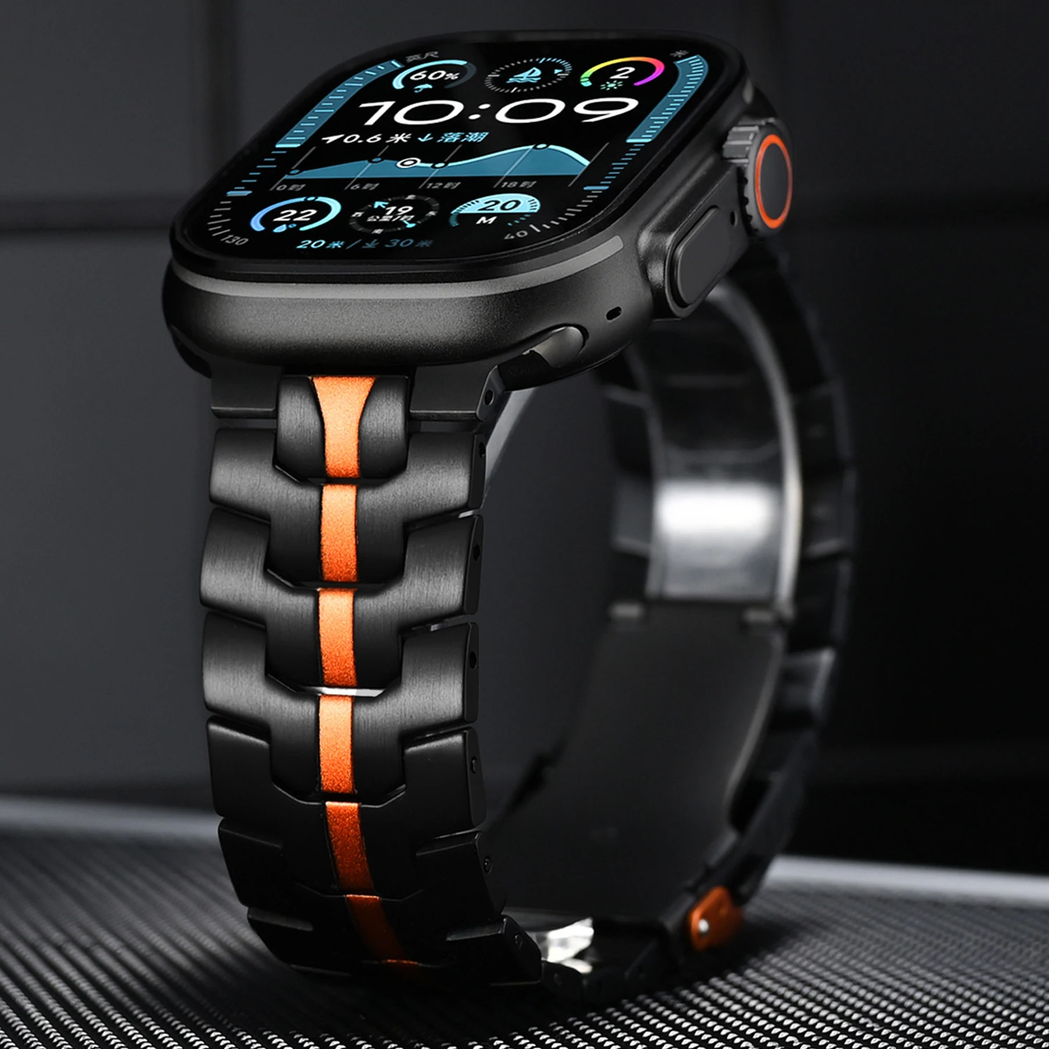 Ultra 3 2 Titanfarbenes Armband für Apple Watch 49 mm 46 mm 45 mm 44 mm 42 mm Metallarmband iWatch 11 10 9 SE 3 Edelstahlarmband Image