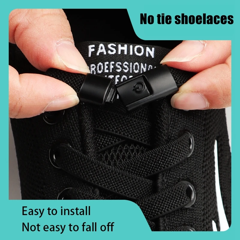 Schnürsenkel ohne Krawatte, Outdoor-Sport-Schnürsenkel ohne Krawatten, elastische Schnürsenkel, Turnschuhe für Kinder und Erwachsene, Unisex, Schnürsenkel, Schuhe, Zubehör Image