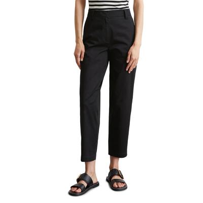 Chinohose MARC O'POLO "aus Organic Cotton Stretch", Damen, Gr. 34, Normalgrößen, schwarz, Obermaterial: 96% Baumwolle, 4% Elasthan, unifarben, elegant, gerade, unten schmal normal, Hosen Image