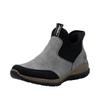 Slip-On Sneaker RIEKER "Ready2GO", Damen, Gr. 36, grau (grau, schwarz), Nubuklederimitat, Textil, sportlich, Schuhe, Boots, Schlupfschuh, Casual-Sneaker mit MemoSoft-Ausstattung