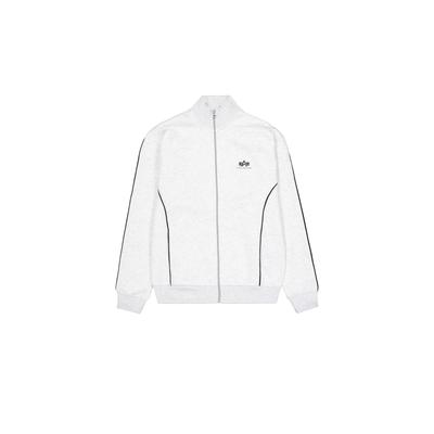 Umstandsjacke ALPHA INDUSTRIES "Track Suit SL Jacket Trainingsjacke", Herren, Gr. 2XL, pastel grau melange, Obermaterial: 80% Baumwolle, 20% Polyester, Jacken