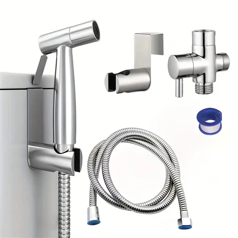 Handheld Wc Bidet Wasserhahn Sprayer Edelstahl Bad Hand Bidet Sprayer Set Toilette Selbstreinigende Duschkopf Kein Schlag