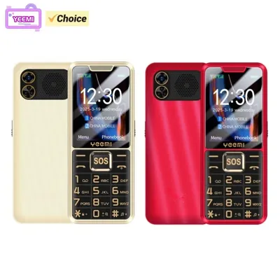YEEMI K3 Super Thin Mobile Phone 2.4inch HD Screen GSM 2G Dual SIM Card Long Standby Flashlight Camera Type-C Button Phone