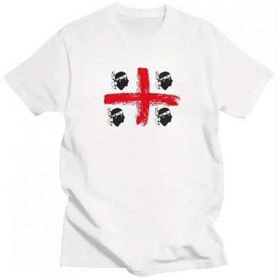 TEMU Custom Italy Sardinia Coat Of Arm T Shirt Men Short Sleeved Flag 4 T-shirts Tee 100% Cotton Regular Fit Tshirt Image