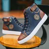 Heißer Verkauf Männer High Top Leinwand Schuhe Klassische Retro Ultra Licht Vulkanisierte Bord Schuhe Komfort Nicht Slip Turnschuhe Große Größe 39-46
