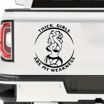 Dicke Mädchen sind meine Schwäche Auto Aufkleber, Mode wasserdichte Vinyl Aufkleber Auto Styling Dekoration Zubehör neu Image