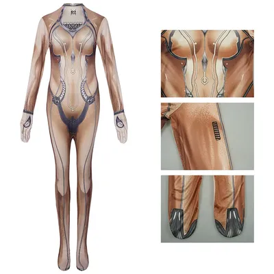 Anime Cosplay Stellar Blade Eve Cosplay Kostüm Frauen Halloween Kostüm Für Frauen Eve Spandex Superhero Body Geek Mädchen Anzug Image
