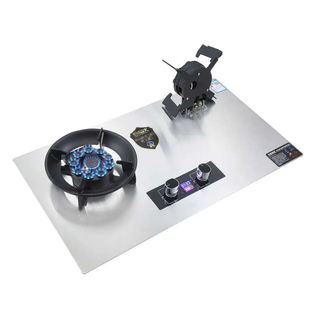 Haushalt Edelstahl Herd Eingebettet Gasherd Faltbare energiesparende Fogao Kochfeld Estufa De Gas Natürliche Image