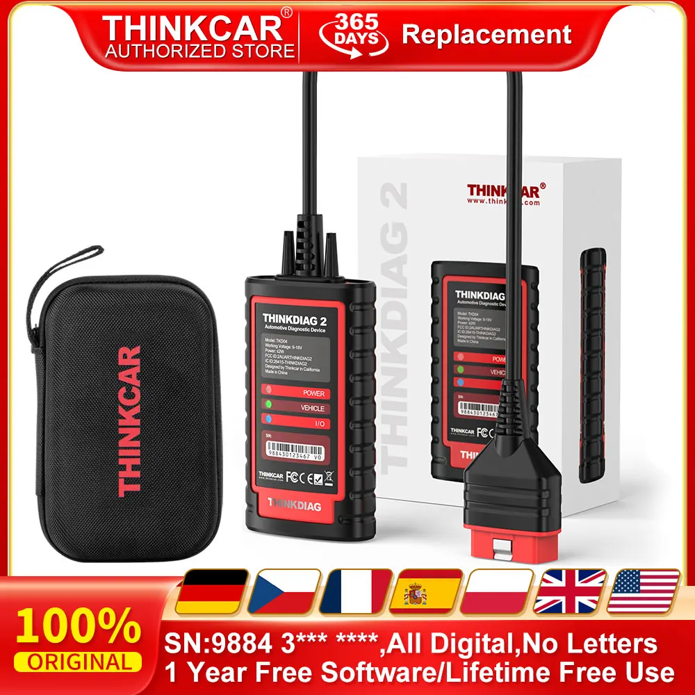 THINKCAR THINKDIAG 2/KINGBOLEN Ediag Plus CAN FD Alle Systeme 15 Reset-Dienste ECU-Codierung OBD2-Scanner Autodiagnosetool Image