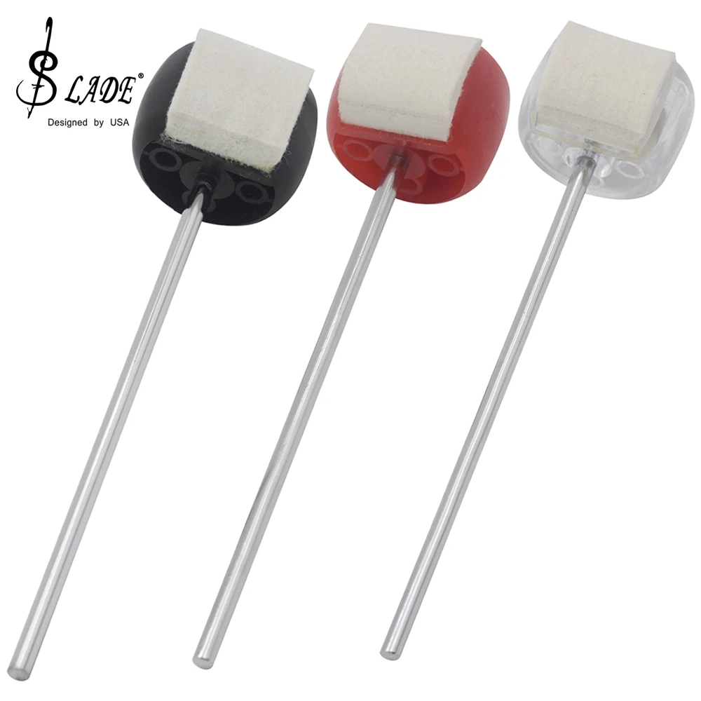 Slade 1 Stück Drum Set Fuß pedal Schläger Kopf Percussion Zubehör Bass Drum Filz Hammer Kopf Pad Instrument Ersatzteile Image