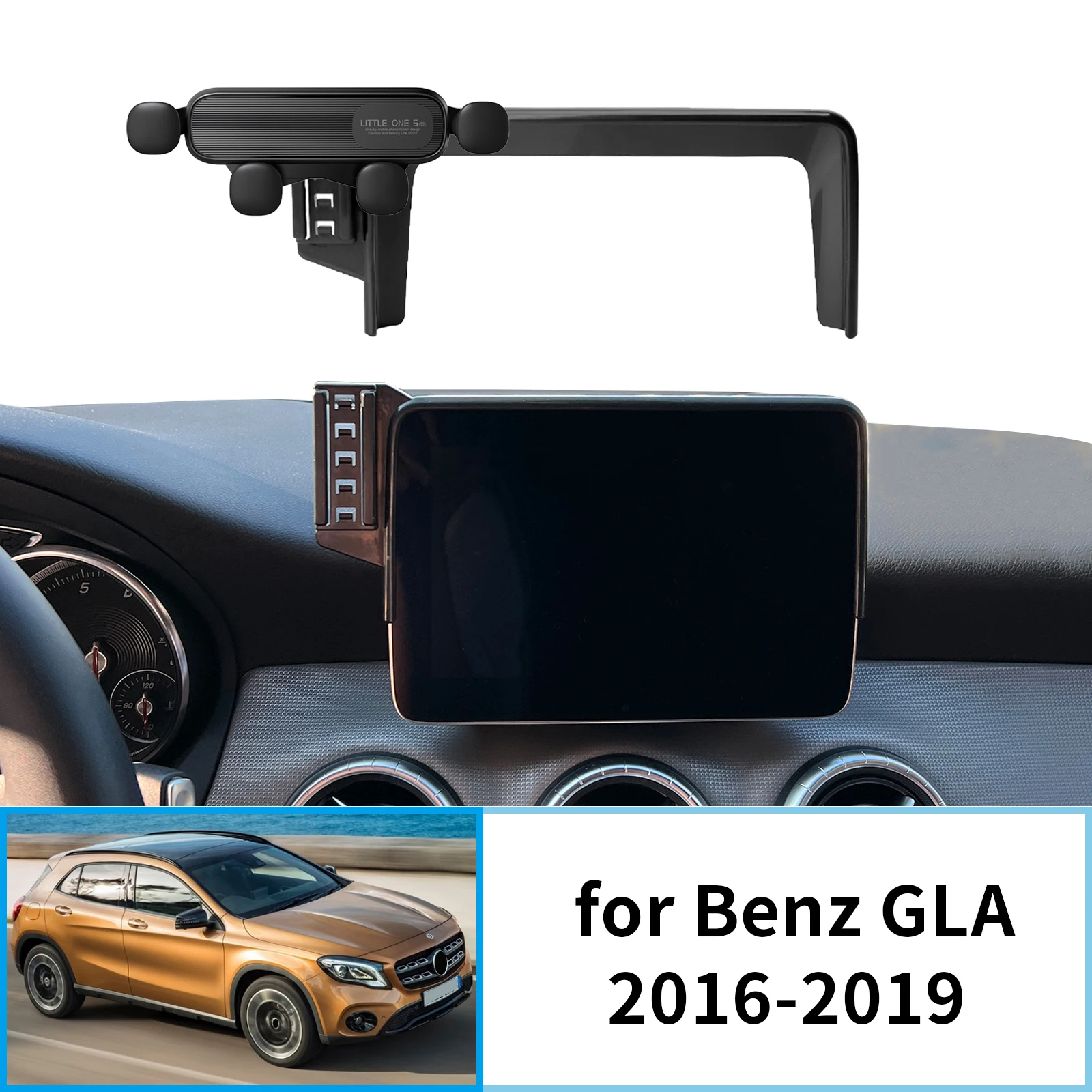 Auto-Handyhalterung für Mercedes-Benz GLA 2016–2019 X156 (8,0 Zoll), GPS-Halterung, Navigationsständer, Autozubehör Image